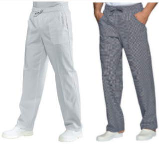 Pantaloni quadretti cuoco pepe/sale